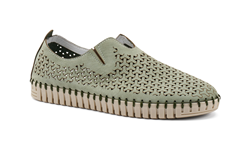 Slip-on in nabuk laserato Salvia